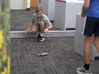 Camper play racing car