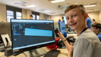 Camper showing his 3D design