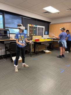 Campers playing VR