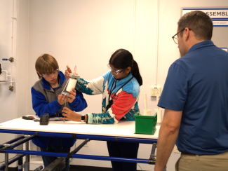 Campers working in Lean Lab