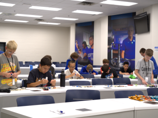 Campers in Little bits session