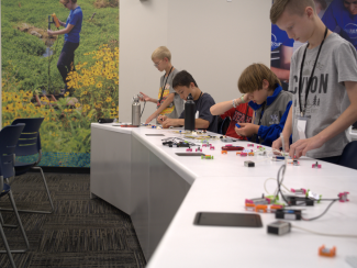 Campers play Little Bits
