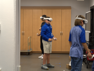 Campers playing VR