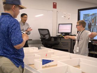 Campers in robocar session