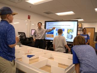 Campers in robocar session