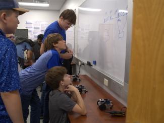 Campers in robocar session