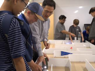 Campers in robocar session