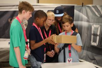 Campers doing activity