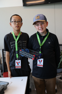 Campers showing their work
