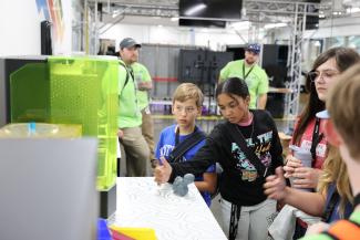 Campers doing activity