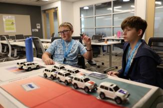 Campers with their model cars
