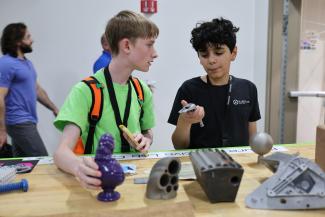 Campers doing activity