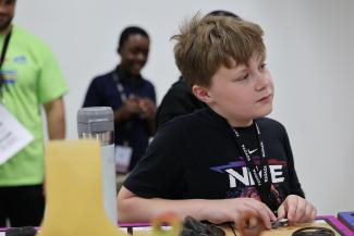Camper doing activity