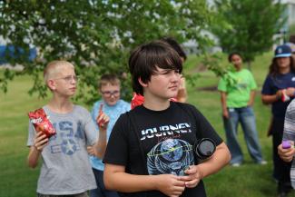 Campers during outdoor activity