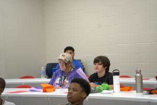 Campers during airplane session