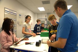Campers in Lean lab