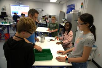 Campers in Lean lab