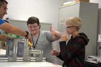 Campers in Lean lab